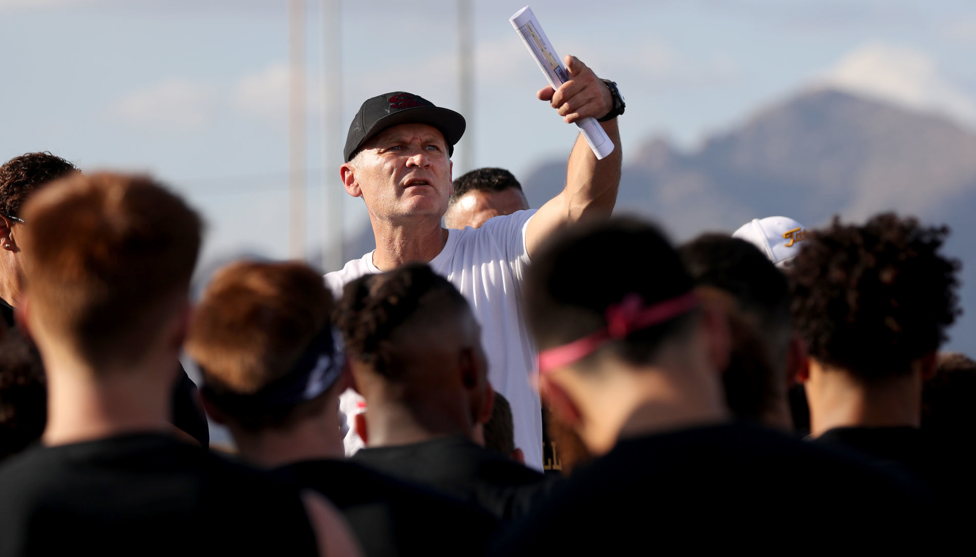 Sapolinte HS football coach Dennis Bene